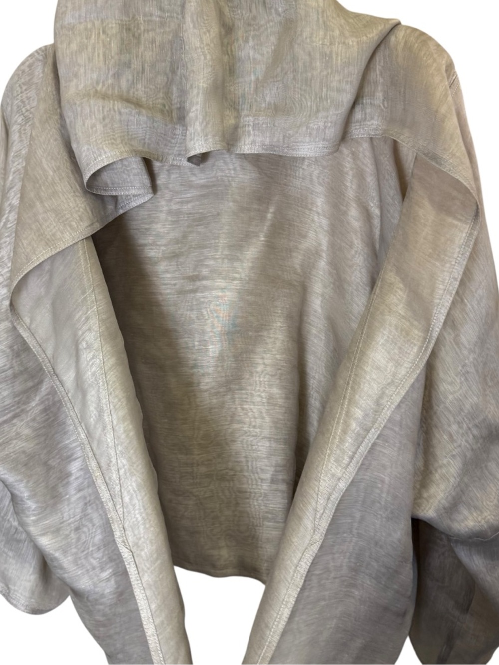 Zoran Minimalist Structured Art to Wear Hooded Cardigan Style Top - Picture 9 of 12